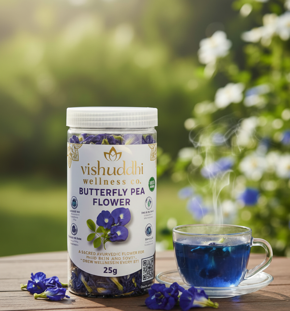 butterfly pea flower , Best herbal tea for stress release