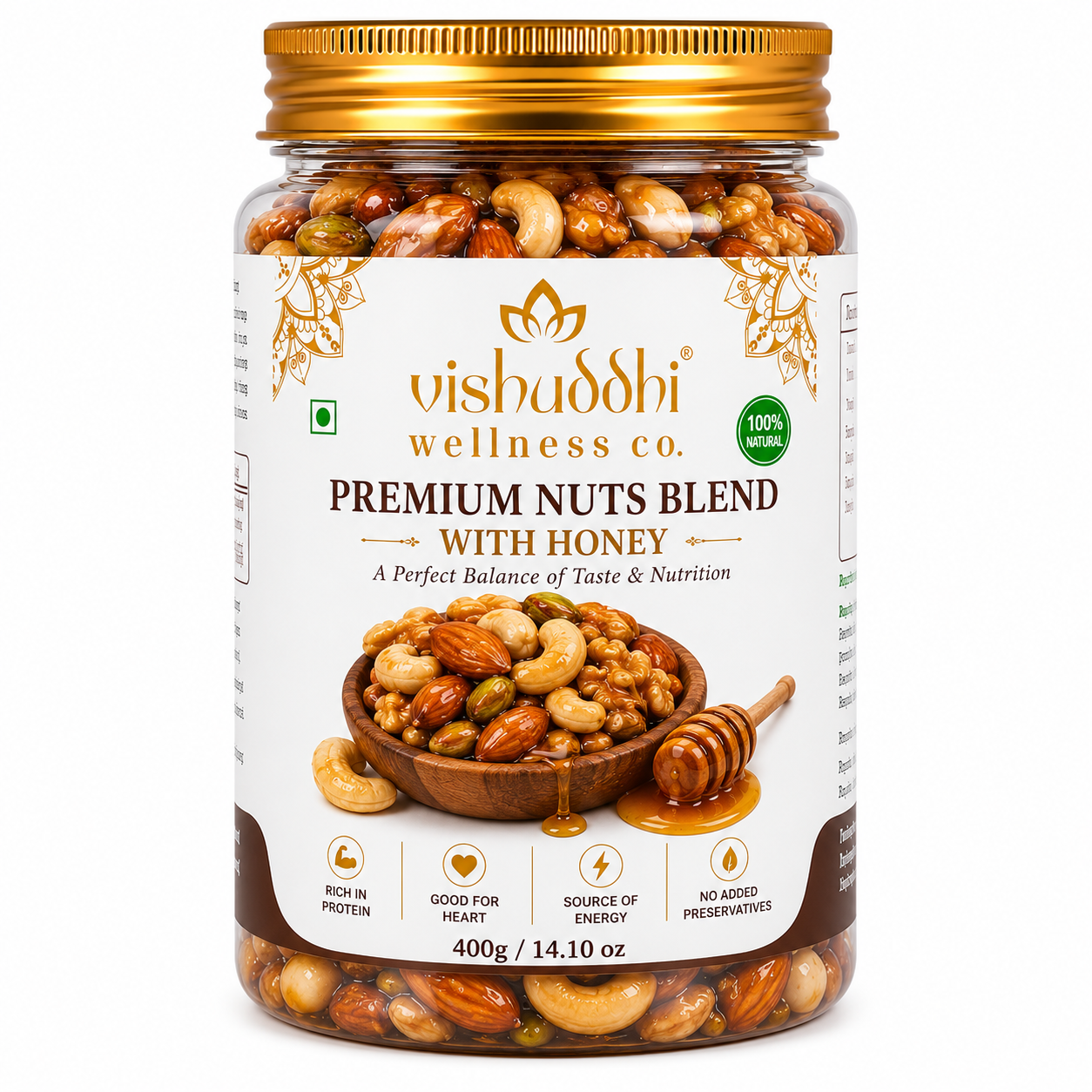 Vishuddhi Wellness Co. Premium Nuts Blend with Honey