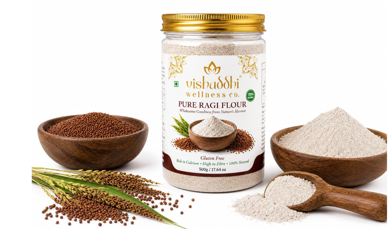 Vishuddhi Wellness Co. Ragi Powder (Finger Millet Flour) 500g - Image 2
