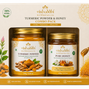 Vishuddhi Wellness Co. Turmeric Powder + Natural Honey Combo Pack